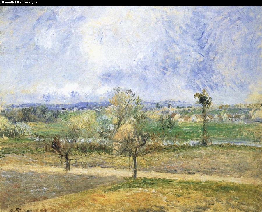 Camille Pissarro Rain scenery